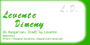 levente dimeny business card